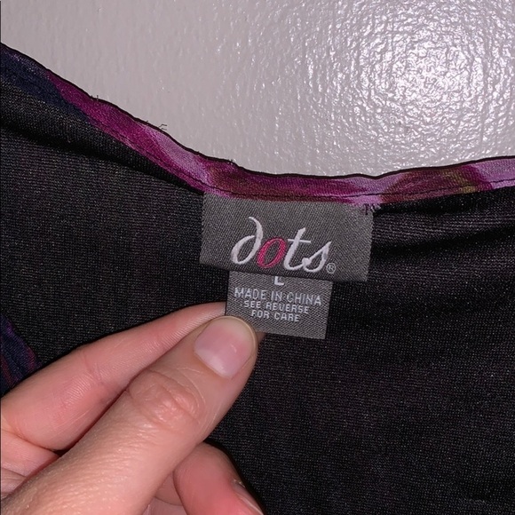 Purple graphic print dolman sleeve top size large - Picture 6 of 6